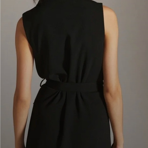 ANTHROPOLOGIE NWT - Sleeveless Black Vest Mini Dress (S) - Picture 3 of 6